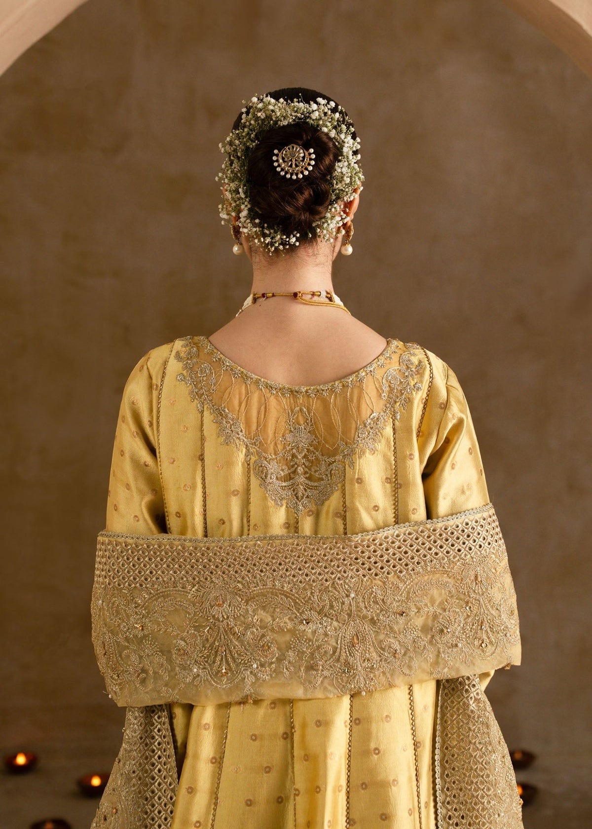 Roohi butter yellow pishwas side view - Kanwal Malik Shehnai Luxury Pret'26