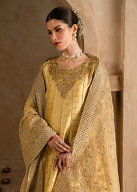 Roohi butter yellow pishwas styled look - Kanwal Malik Pakistani designer wear