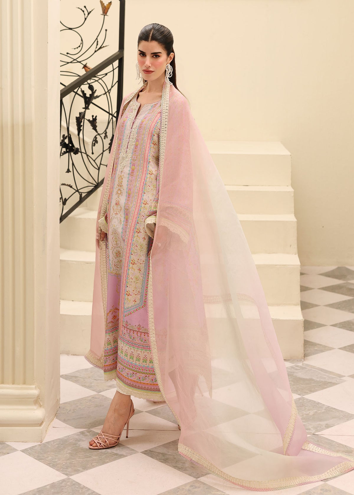 Roselle lilac complete look - Kanwal Malik luxe silk