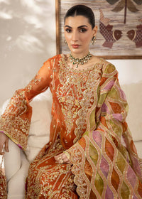 Roshail rust chattapatti embellishment detail - Kanwal Malik