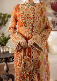 Roshail rust culotte pants detail - Kanwal Malik