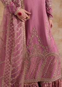Saliha lilac ensemble side view - Kanwal Malik Shehnai Luxury Pret'26