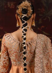 Samira peach churidar gotta detailing - Kanwal Malik Pakistani formal wear