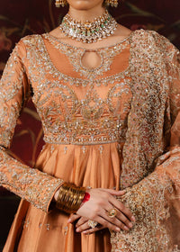 Samira peach pashwas embroidered bodice detail - Kanwal Malik luxury pret