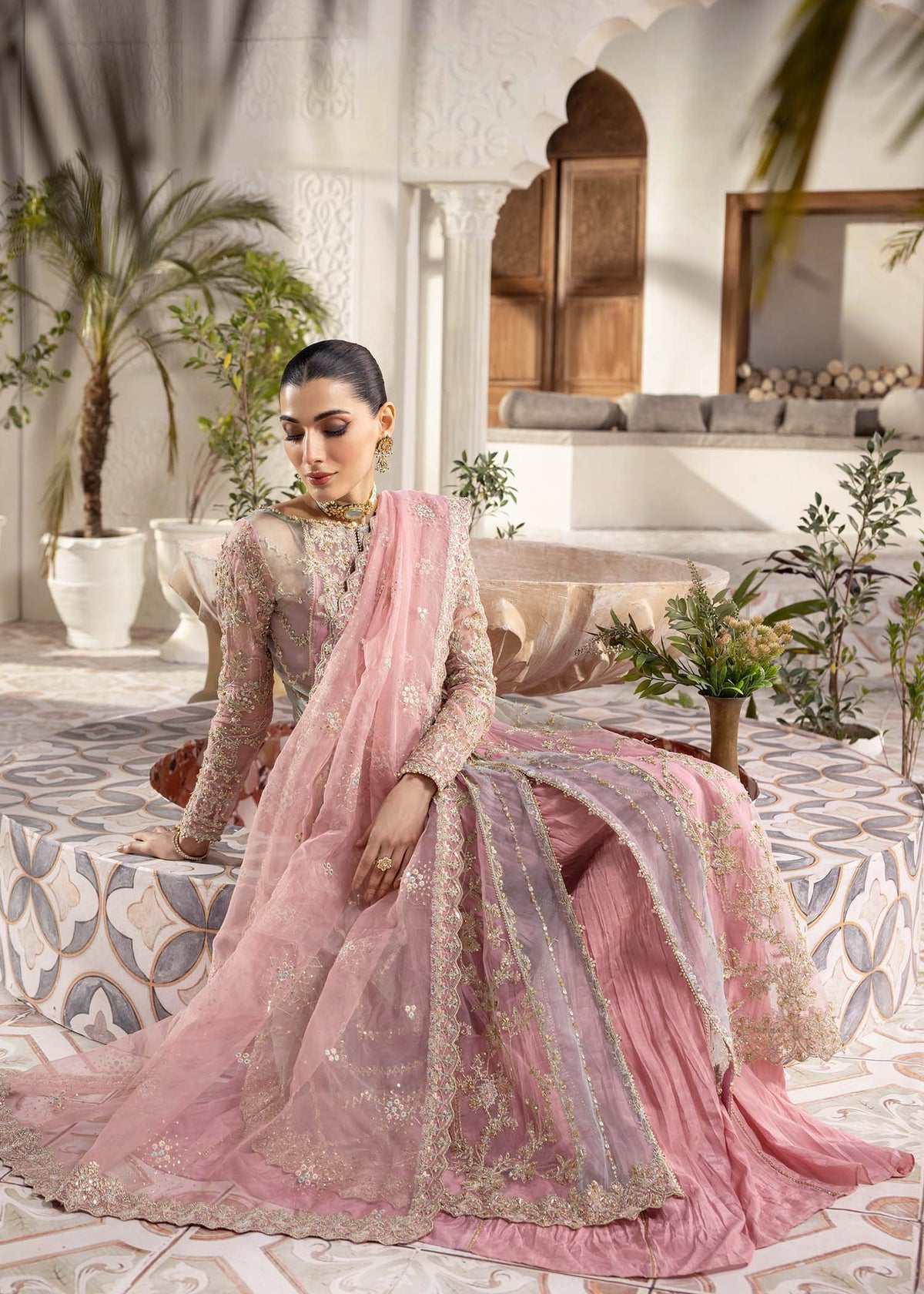 Sanya pink ensemble complete look - Kanwal Malik