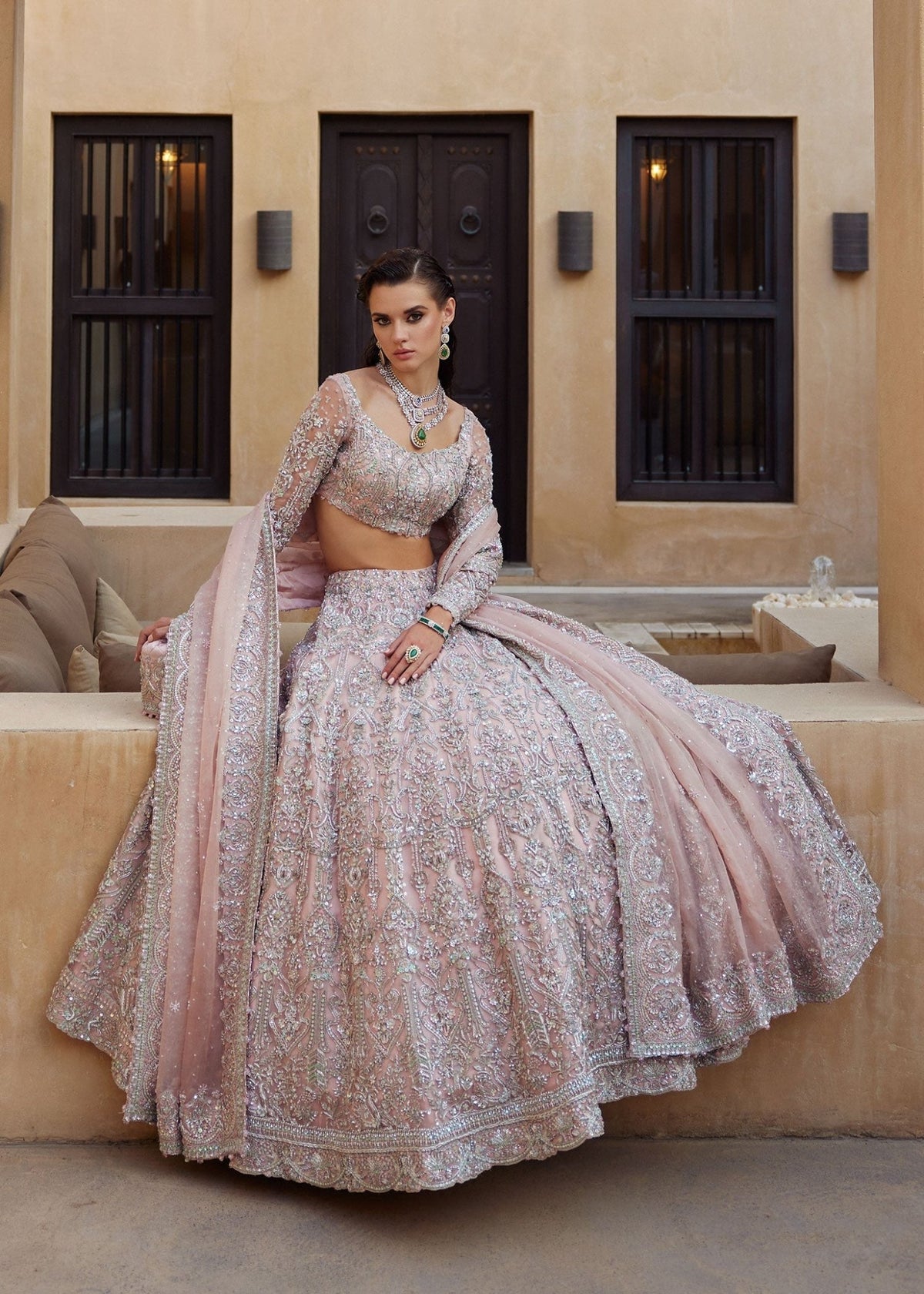 Sasha pink bridal complete look - Kanwal Malik bridal couture