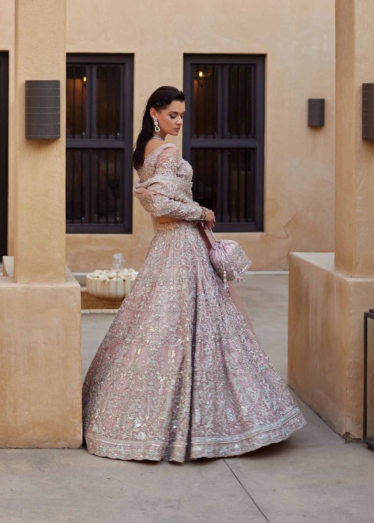 Sasha pink bridal styled look - Kanwal Malik bridal couture