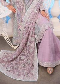 Shanila lilac back view - Kanwal Malik luxury pret