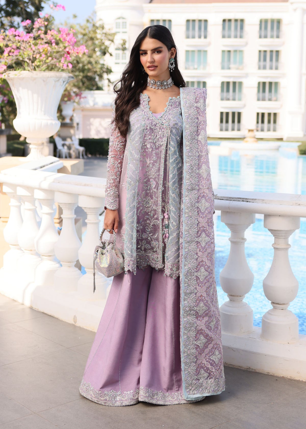 Shanila lilac complete look - Kanwal Malik luxury pret