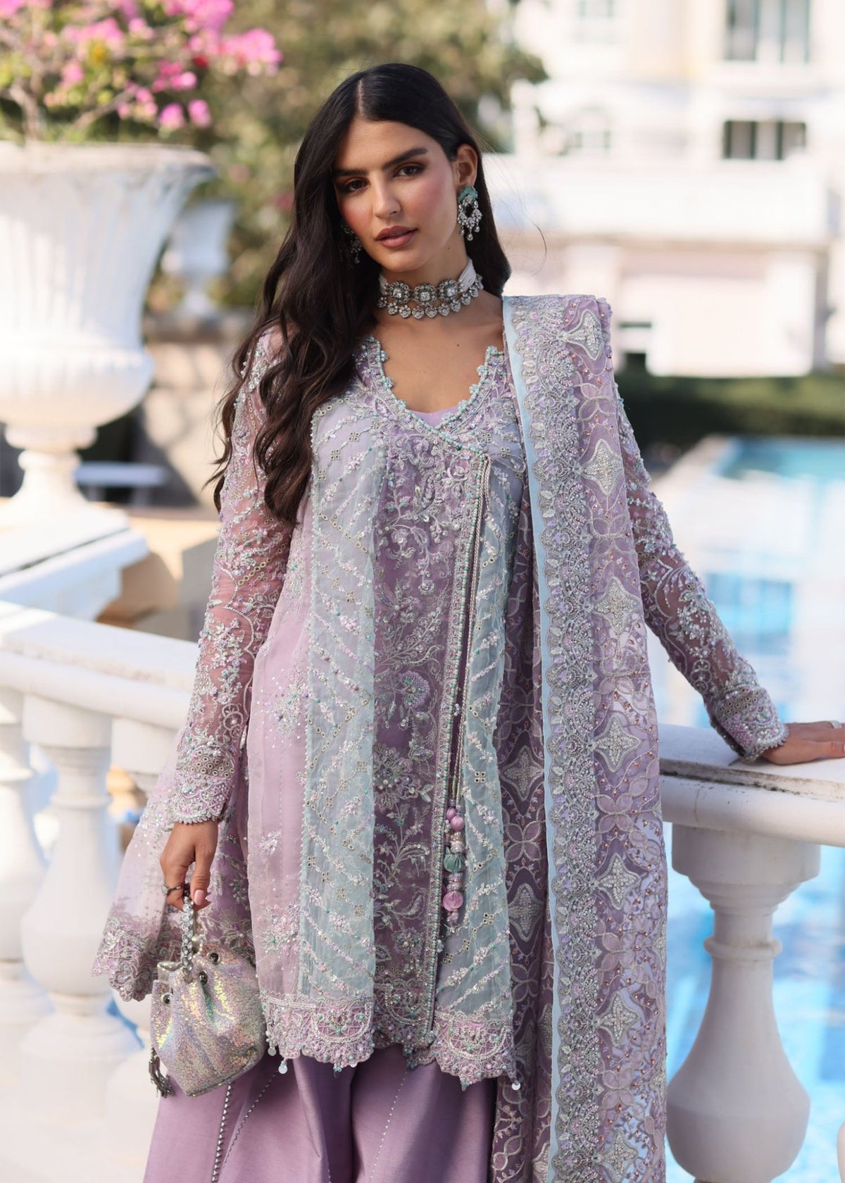 Shanila lilac styled look - Kanwal Malik luxury pret