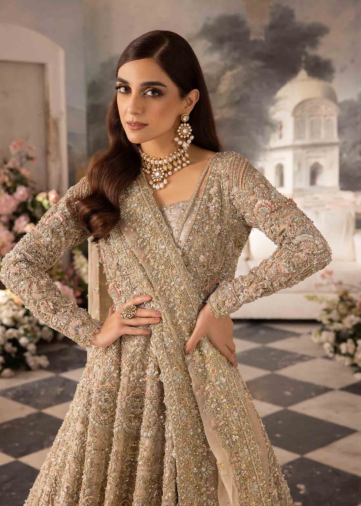 Tamara ivory bridal complete look - Kanwal Malik bridal couture