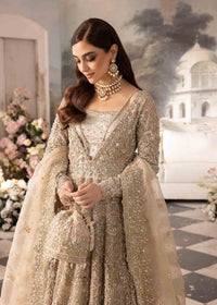 Tamara ivory organza dupatta detail - Kanwal Malik bridal couture