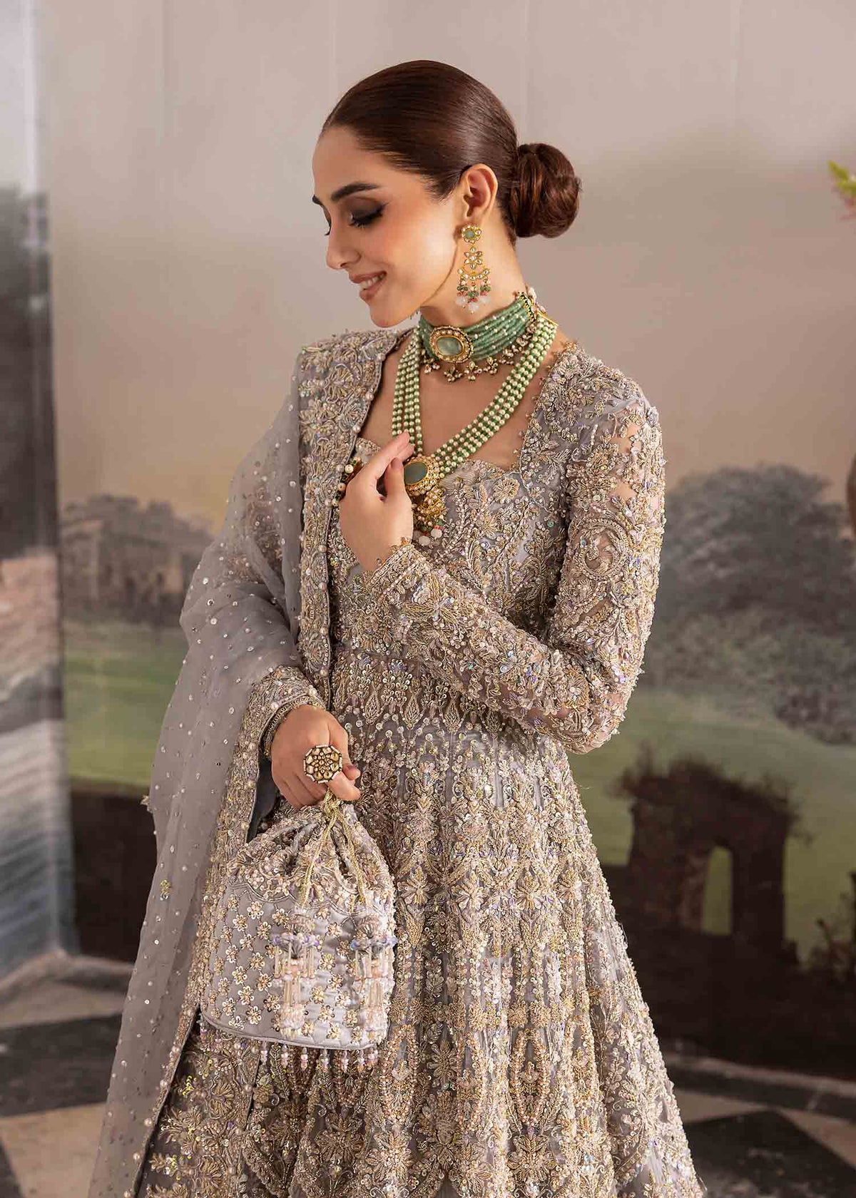 Tania grey bridal complete look - Kanwal Malik bridal couture