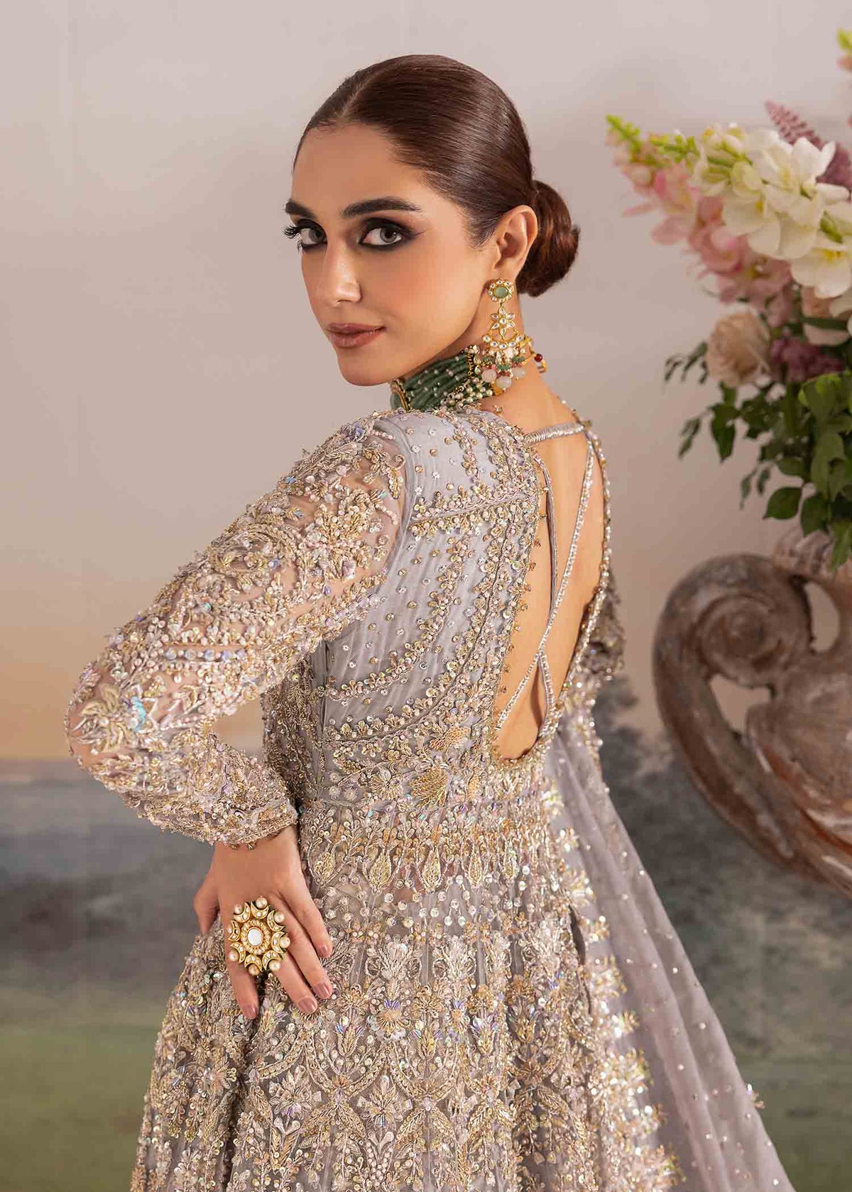 Tania grey bridal styled look - Kanwal Malik bridal couture