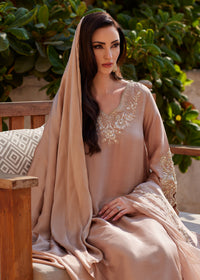Wafa beige complete look - Kanwal Malik