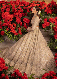 Waniya white bridal back view - Kanwal Malik bridal couture