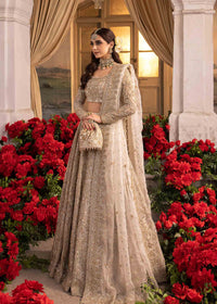 Waniya white organza bridal gown front view - Kanwal Malik bridal couture