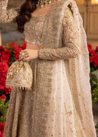 Waniya white net veil detail - Kanwal Malik bridal couture