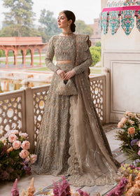 Zaina peach bridal lehanga choli front view - Kanwal Malik bridal couture