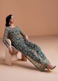 Zaira moss green full ensemble view - Kanwal Malik luxury pret