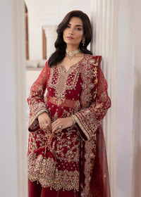 Zehrah red crystal embellishment detail - Kanwal Malik