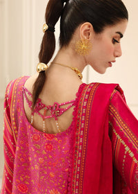 Zeya peacock dupatta detail - Kanwal Malik luxe silk