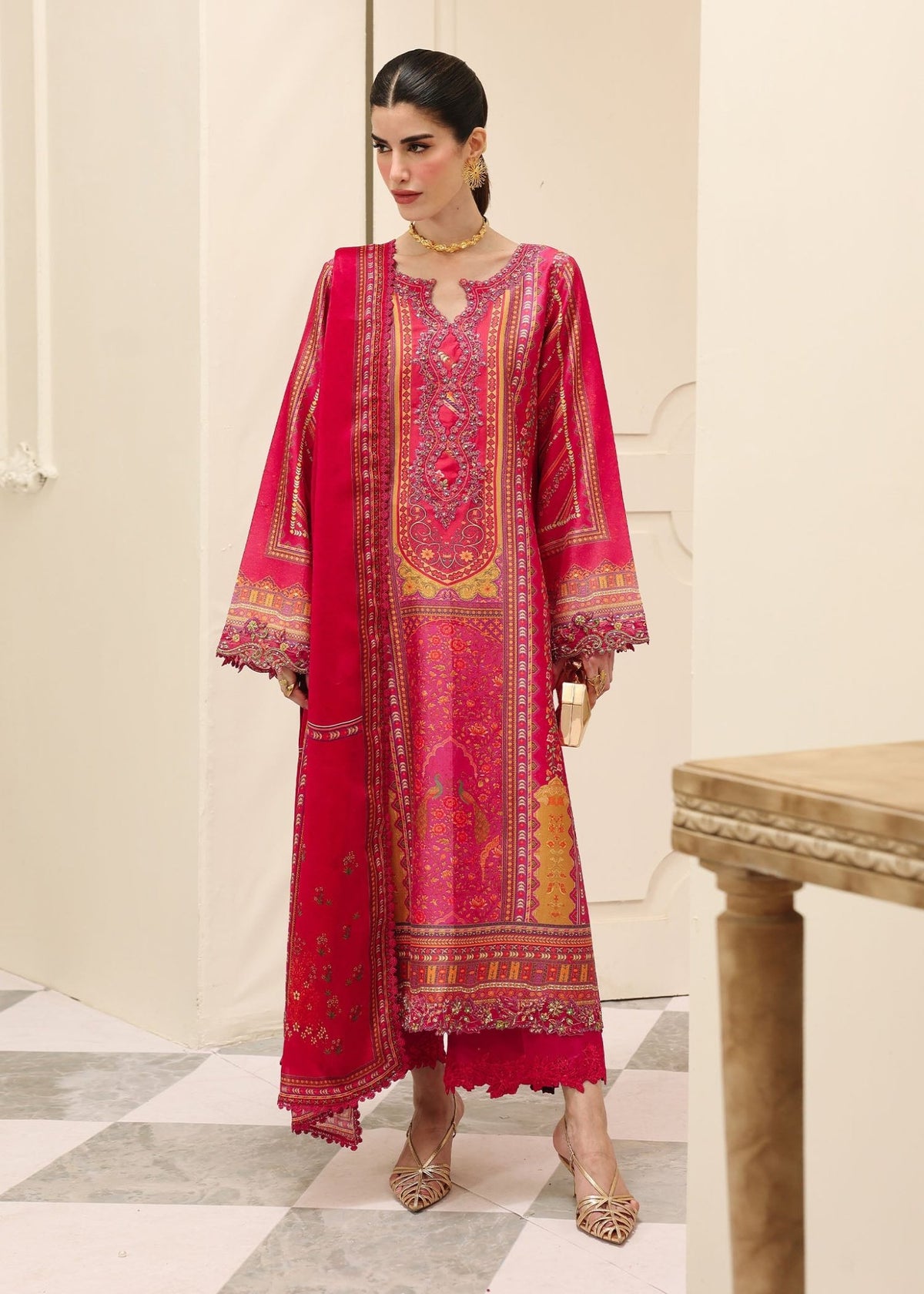 Zeya peacock styled look - Kanwal Malik luxe silk