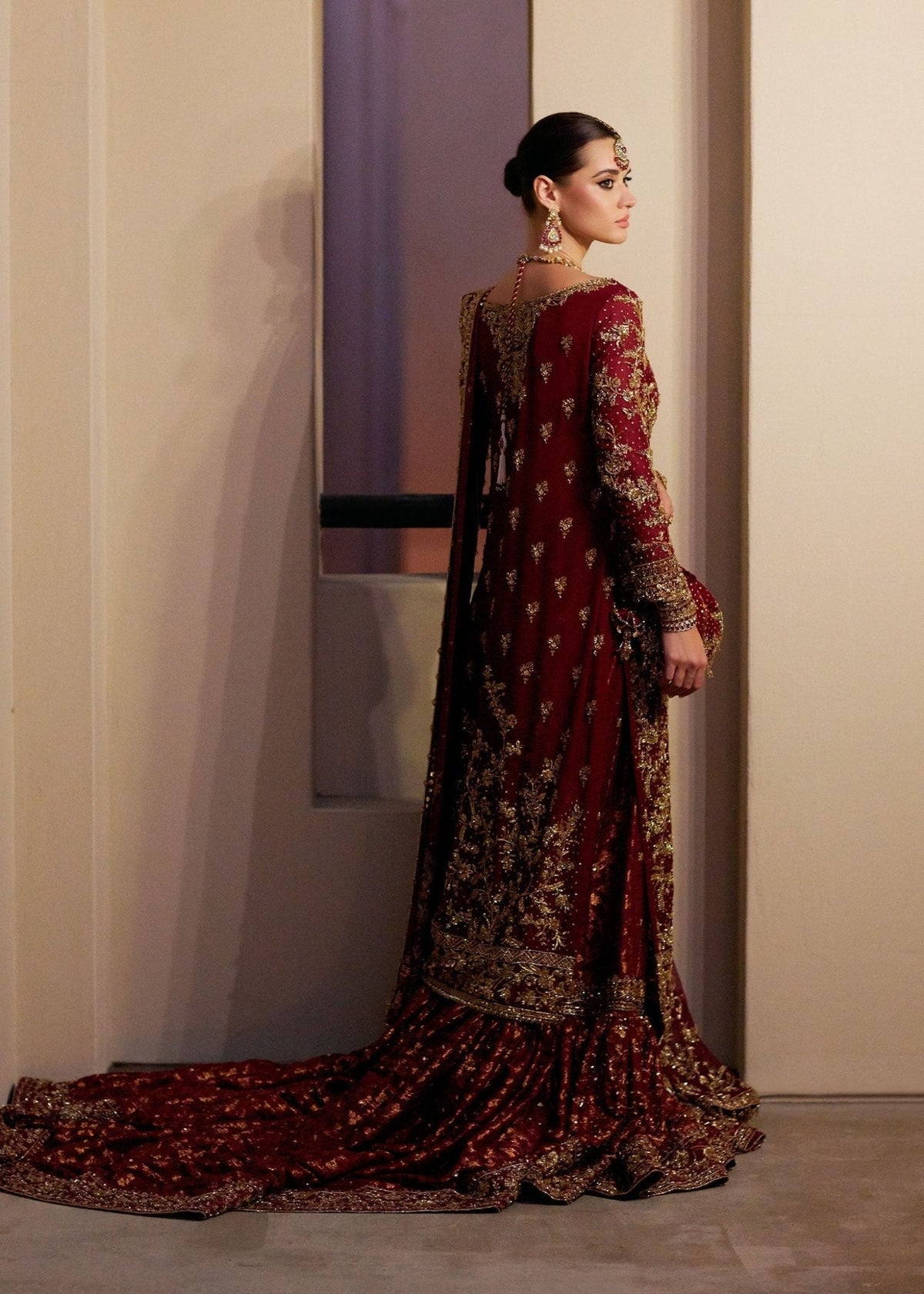 Zinia bridal dress beadwork and sequin detail - Kanwal Malik