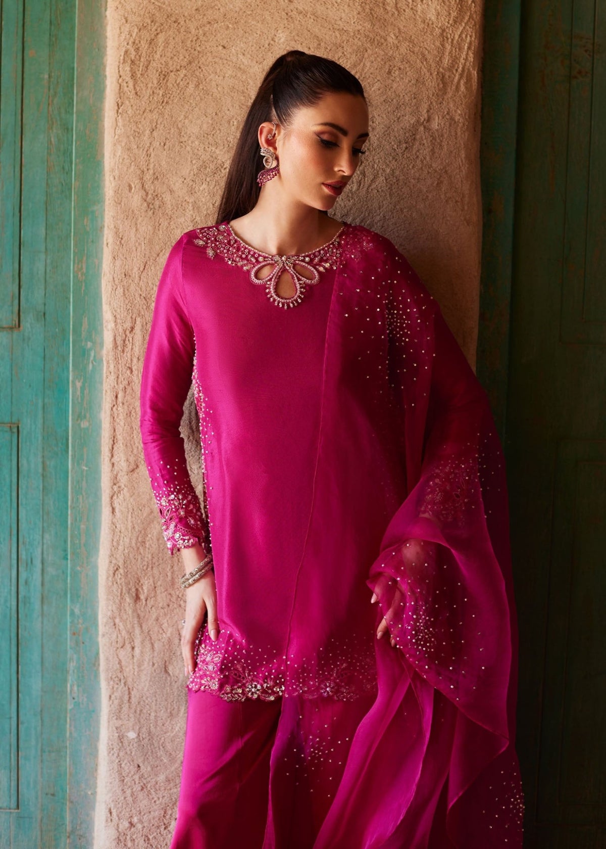 Ziva shocking pink styled look - Kanwal Malik