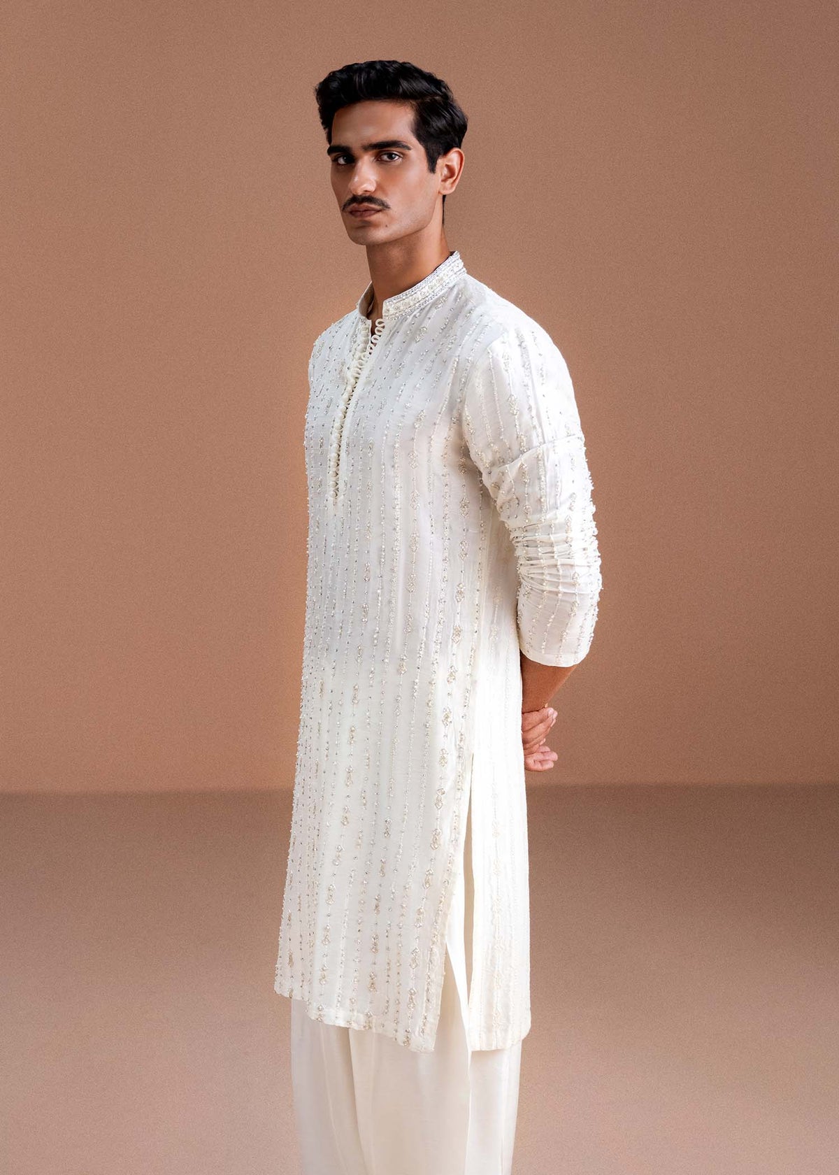 Zyaan off-white back view - Kanwal Malik